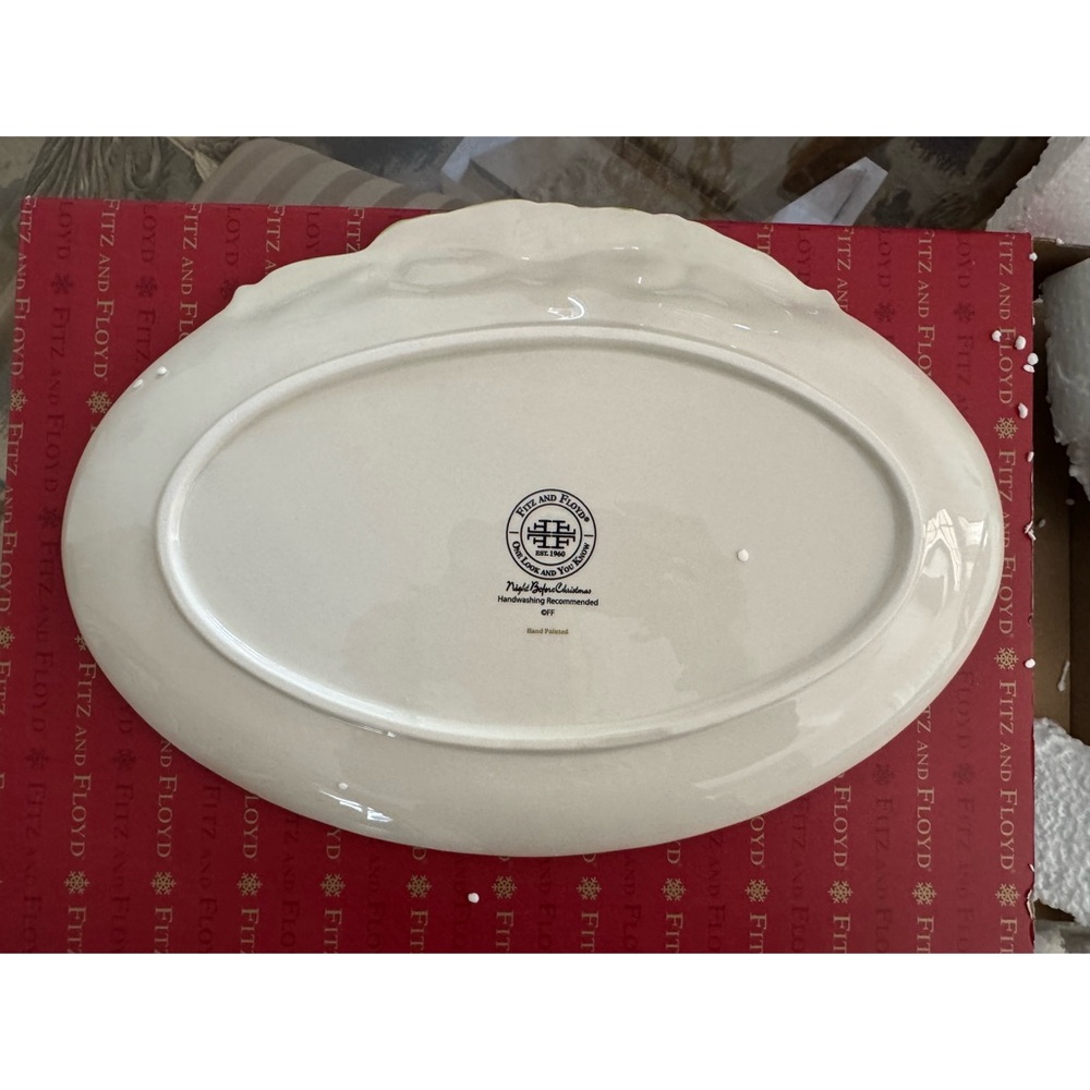 Fitz and Floyd Night Before Christmas Cookie Serving Platter - Picture 2 of 4
